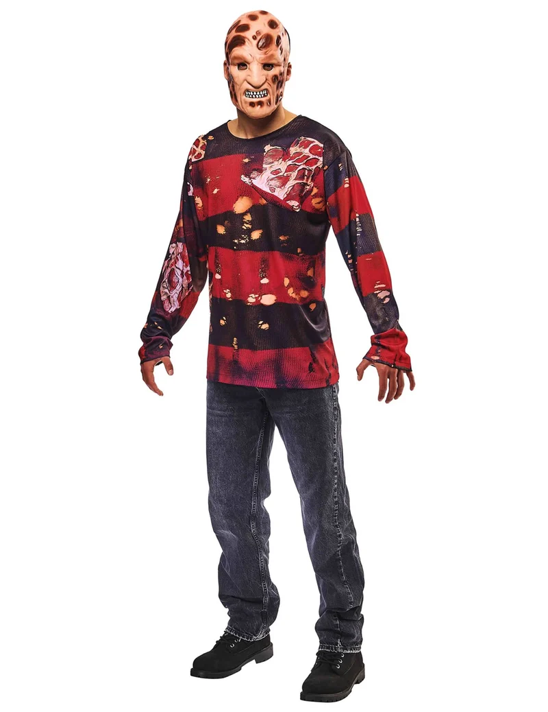 Freddy Krueger™ Set: Oberteil und Maske für Erwachsene