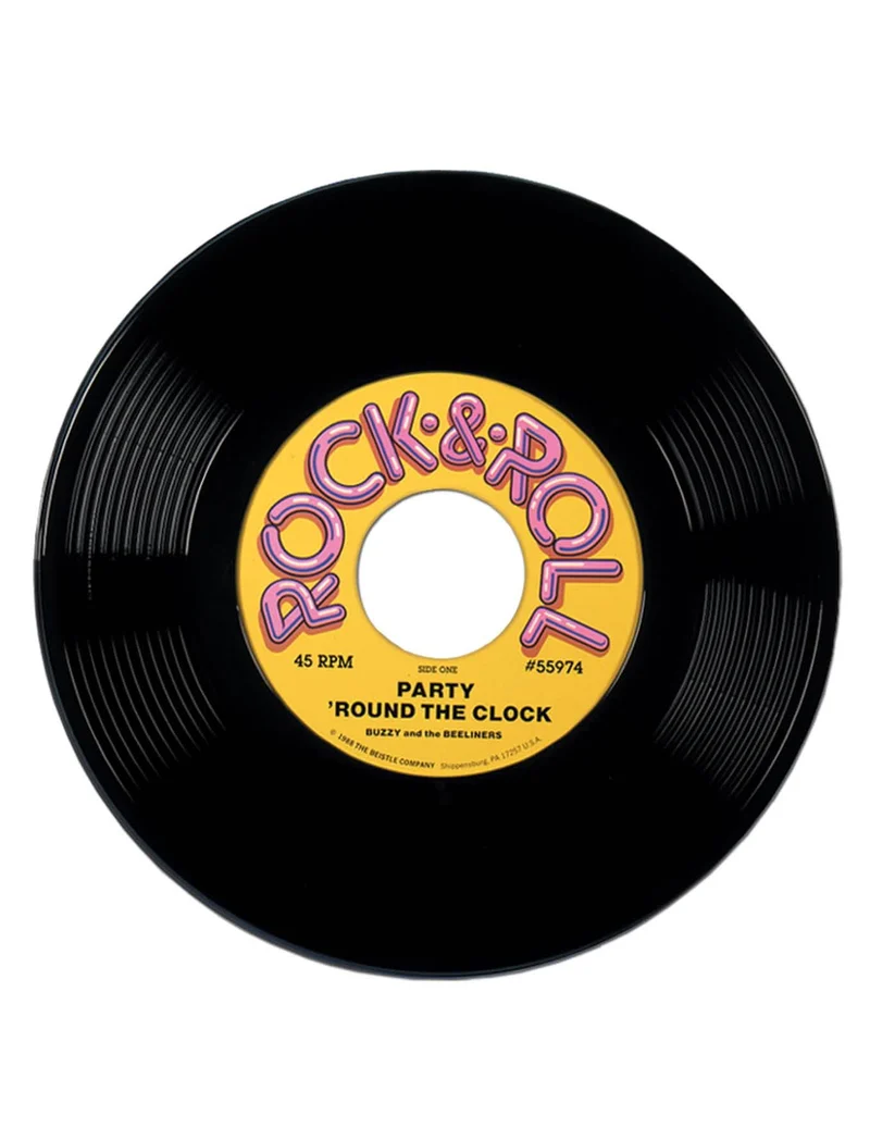 Riesen-Vinylplatte 48 cm 50er Jahre Party-Deko