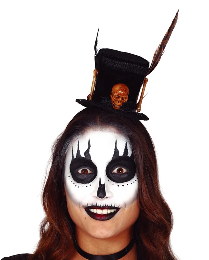 Mini Voodoo Zylinder mit Knochen & Totenkopf
