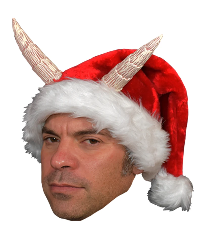 Weihnachtsmann Mütze mit Hörnern