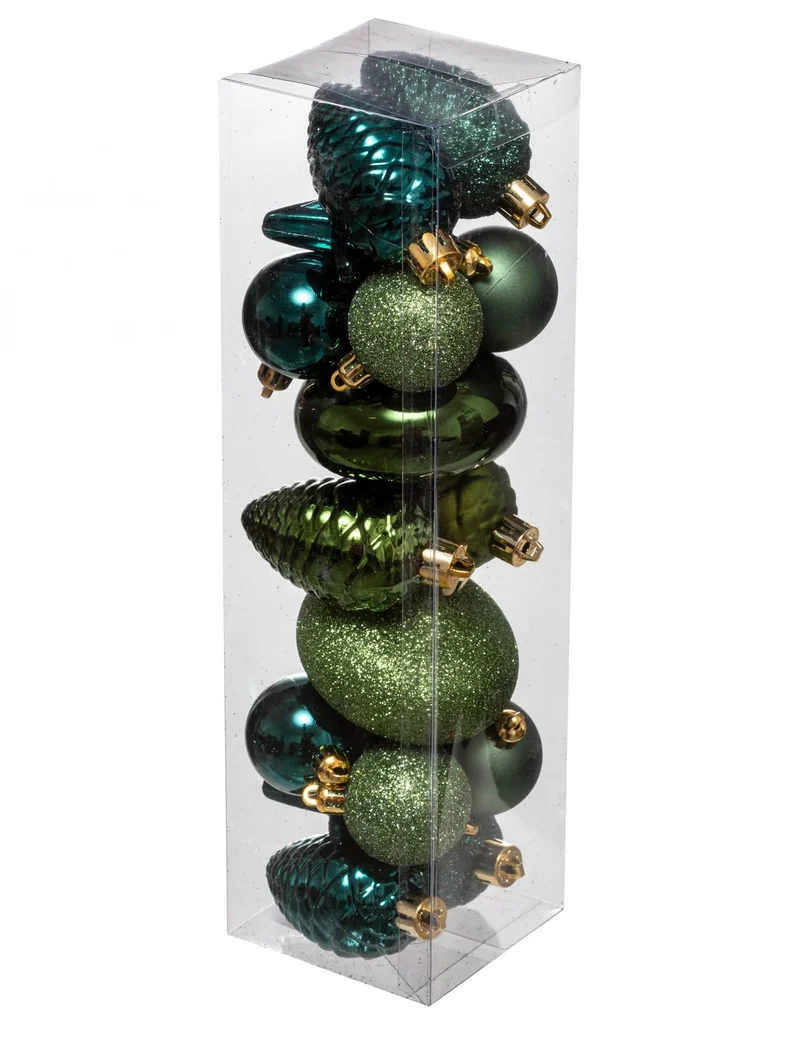 Baumschmuck-Set blaugrün 18 Teile zum Aufhängen
