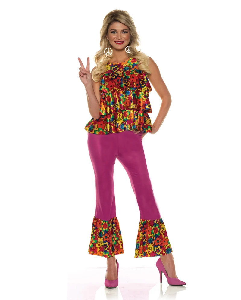 Hippie Girl Kostüm mit Schlaghose