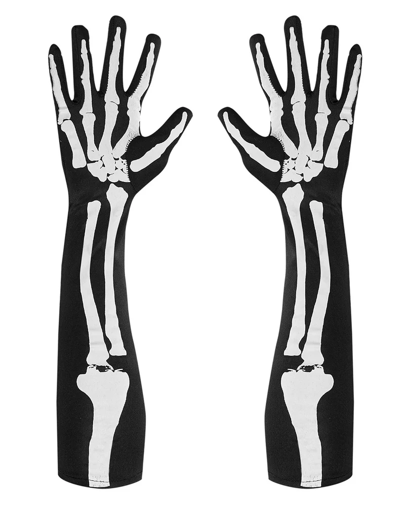 Lange Skelett Handschuhe