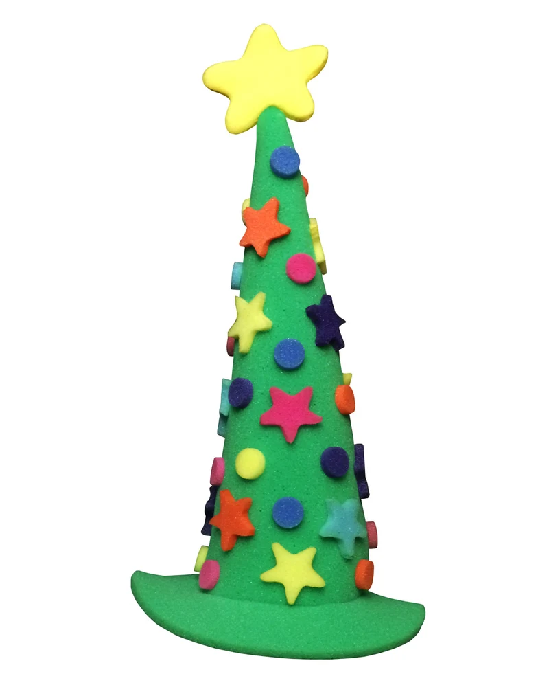 Schaumstoff Weihnachtsbaum Hut