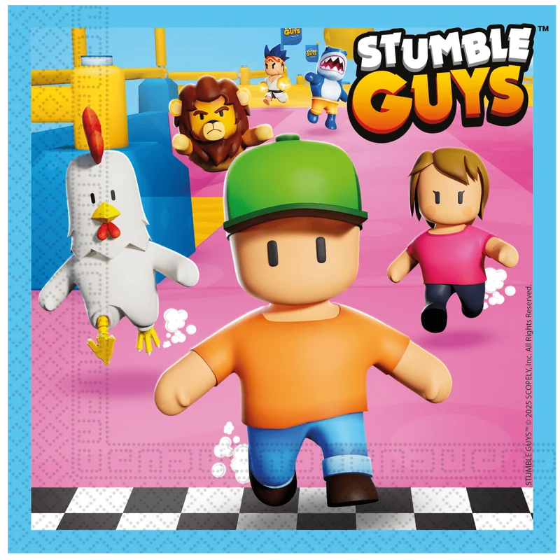 Stumble Guys Servietten 2 Lagen 33cm 20Stück