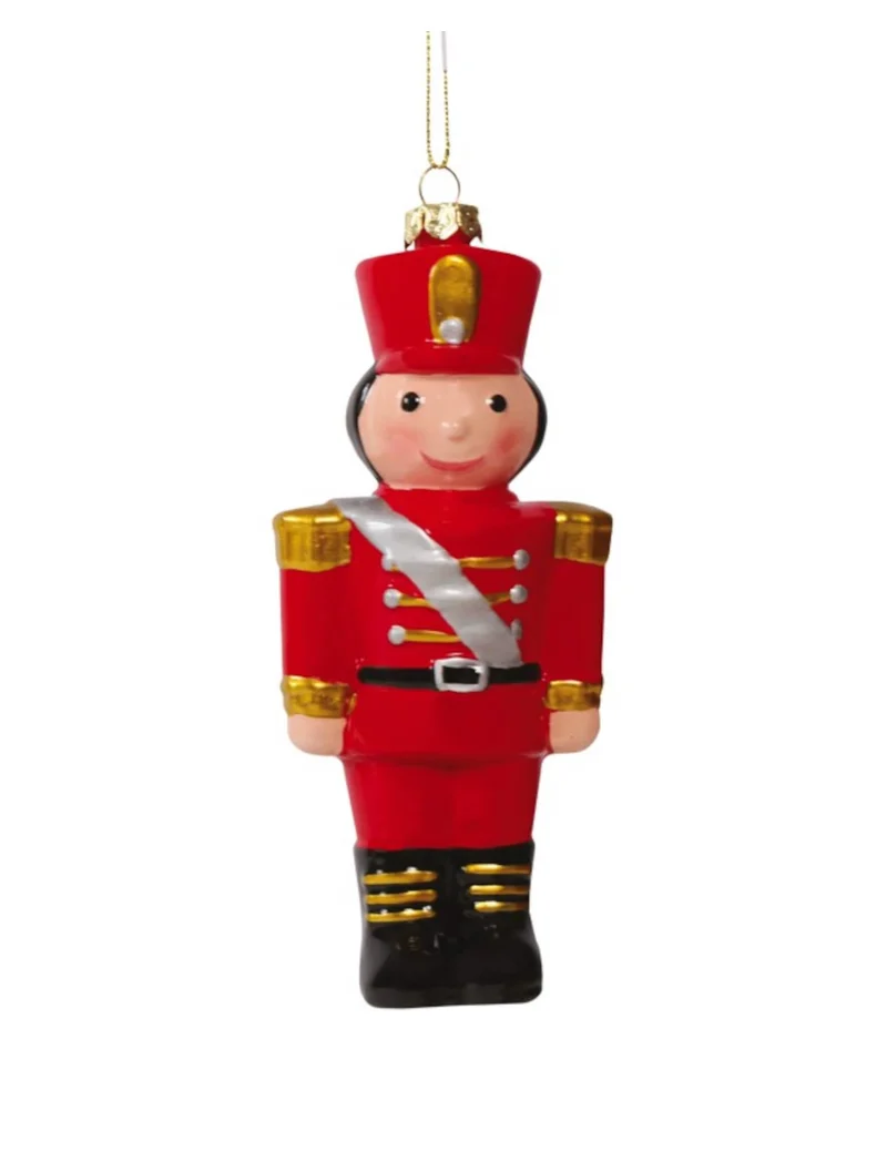 Nussknacker-Hänger rot 14 cm Weihnachtsbaumschmuck