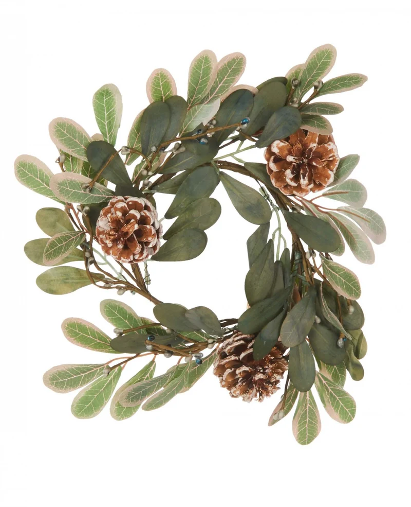 Weihnachtskranz Eukalyptus und Tannenzapfen 35 cm Natur