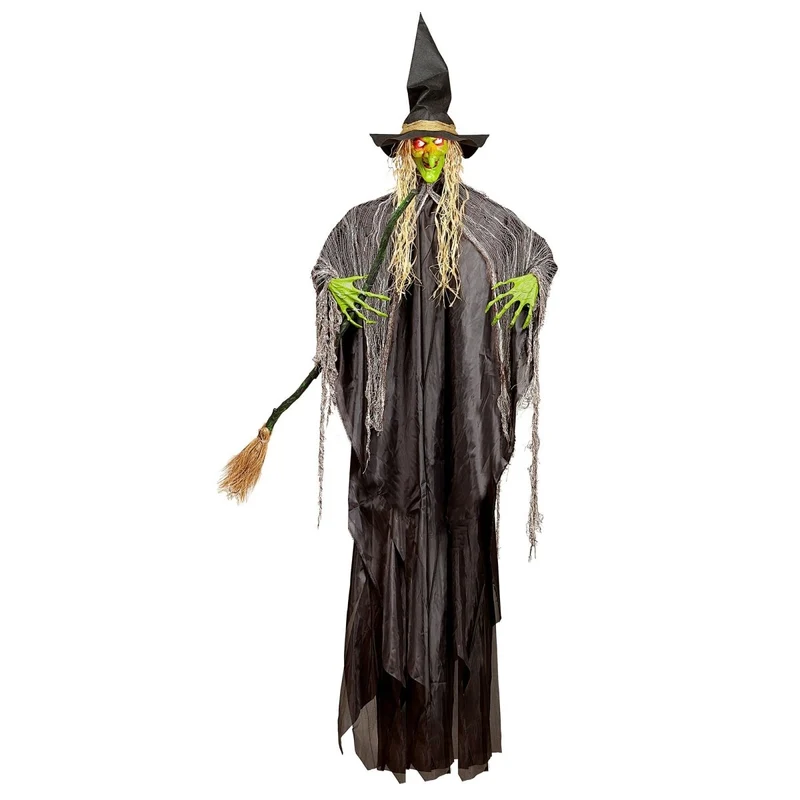 Halloween Puppe Hexe mit Licht und Sound 2,4m