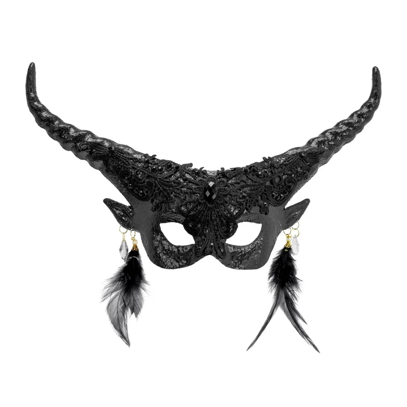 Halloween Augenmaske Schwarzer Teufel