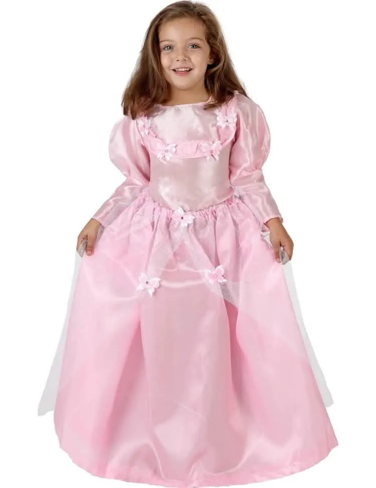 Prinzessinnen-Kostüm mit Schmetterlingen für Mädchen rosa