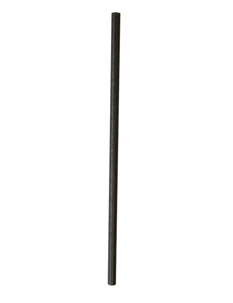 25 schwarze Papierstrohhalme 20 cm für Cocktails