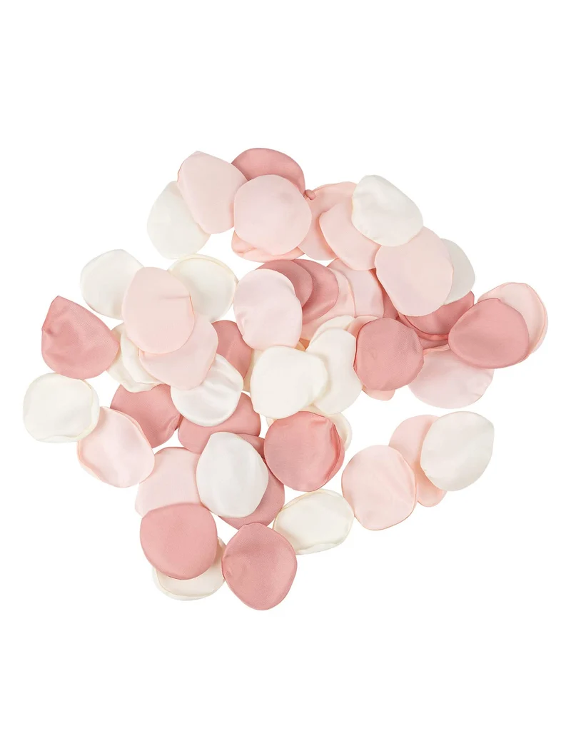 60 Satin-Blütenblätter in Elfenbein, Rosa und Altrosa, 3,5 cm, für Dekoration