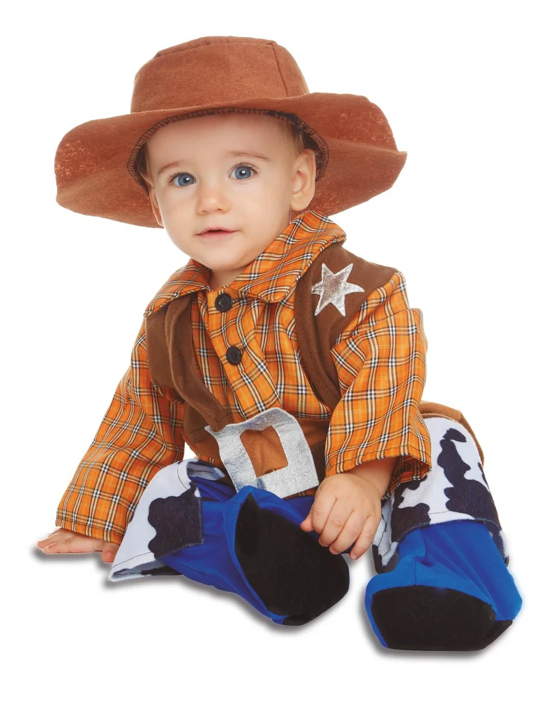 Cowboy-Kostüm für Jungen Faschings-Verkleidung braun-gelb-blau