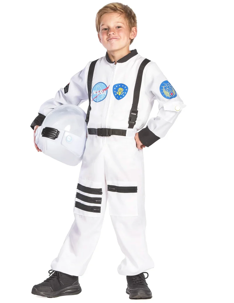 Weißes Astronauten-Kostüm für Kinder
