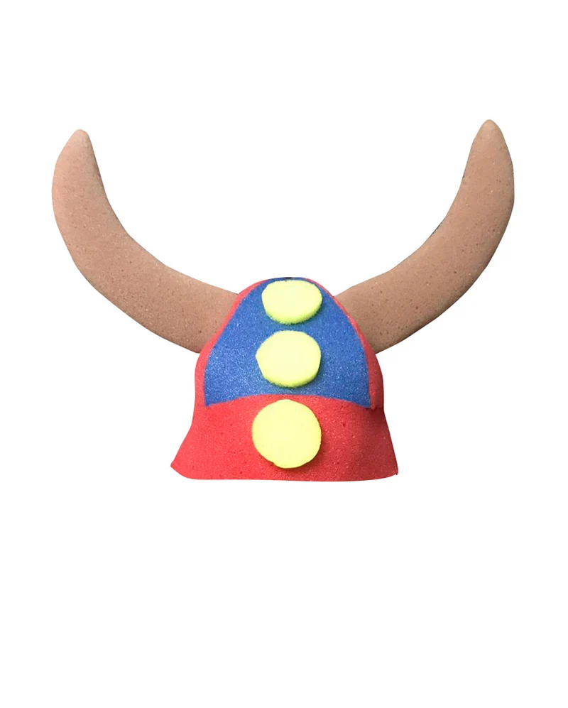 Vikinger Schaumstoff Helm mit Zöpfen