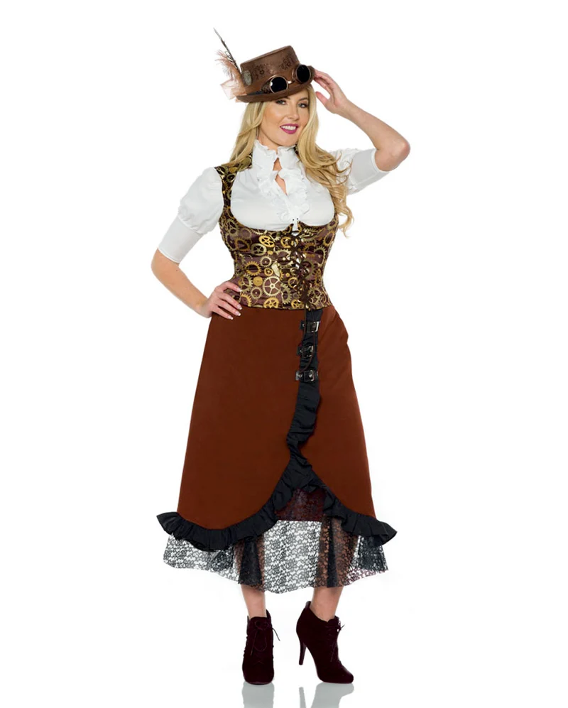 Steampunk Kostümweste mit Zahnrad Motiv