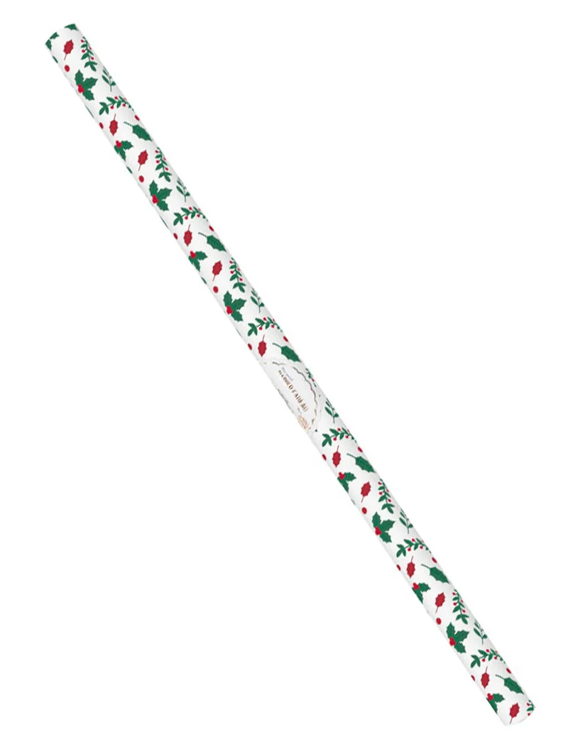 Geschenkpapier Stechpalme Weihnachten 0,7 x 2 m