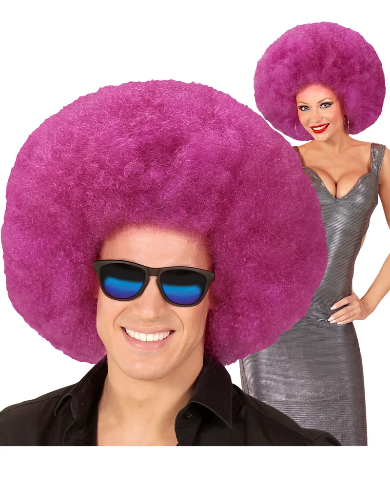 XL Afro Perücke Lila