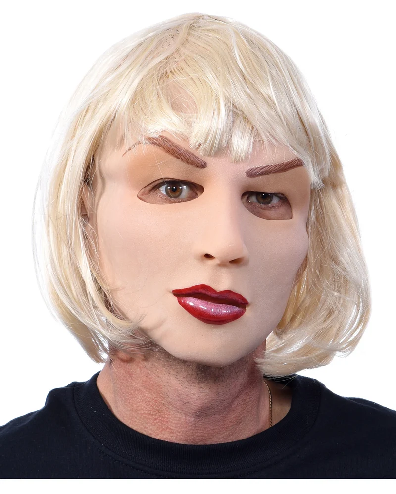 Realistische Frauenmaske mit Kurzhaar