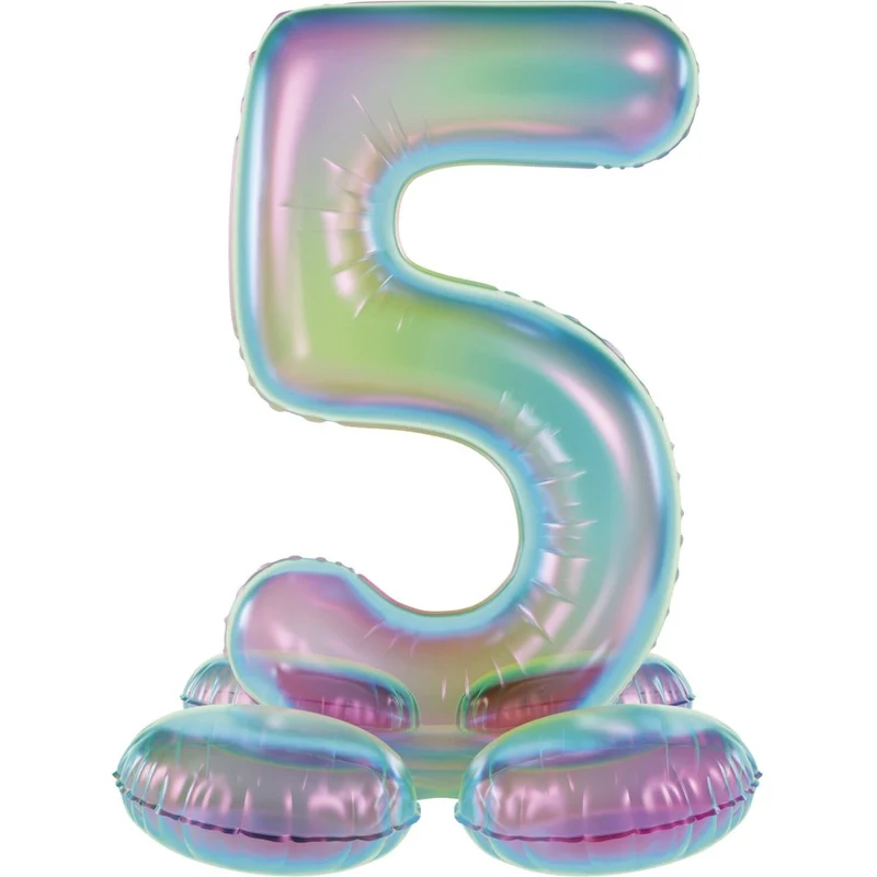 5 Jahre Figur Ballon Standard Holographisch Leer 72cm