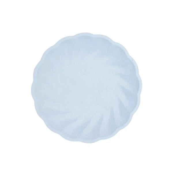 Blaue Teller Rund Wirbel Pastell 18,8cm 6Stk