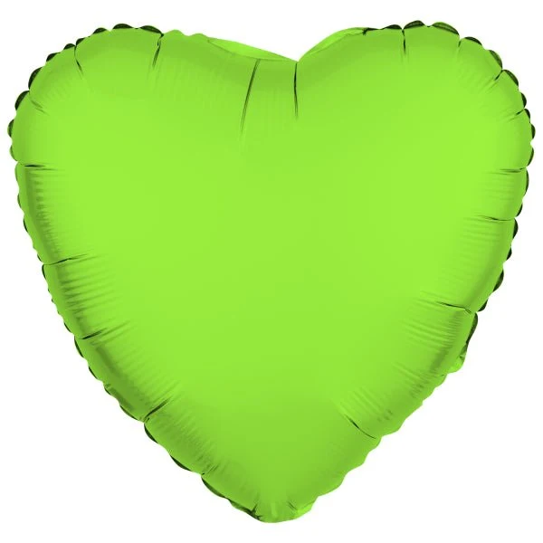 Herz Helium Ballon Neon Grün Leer 43cm