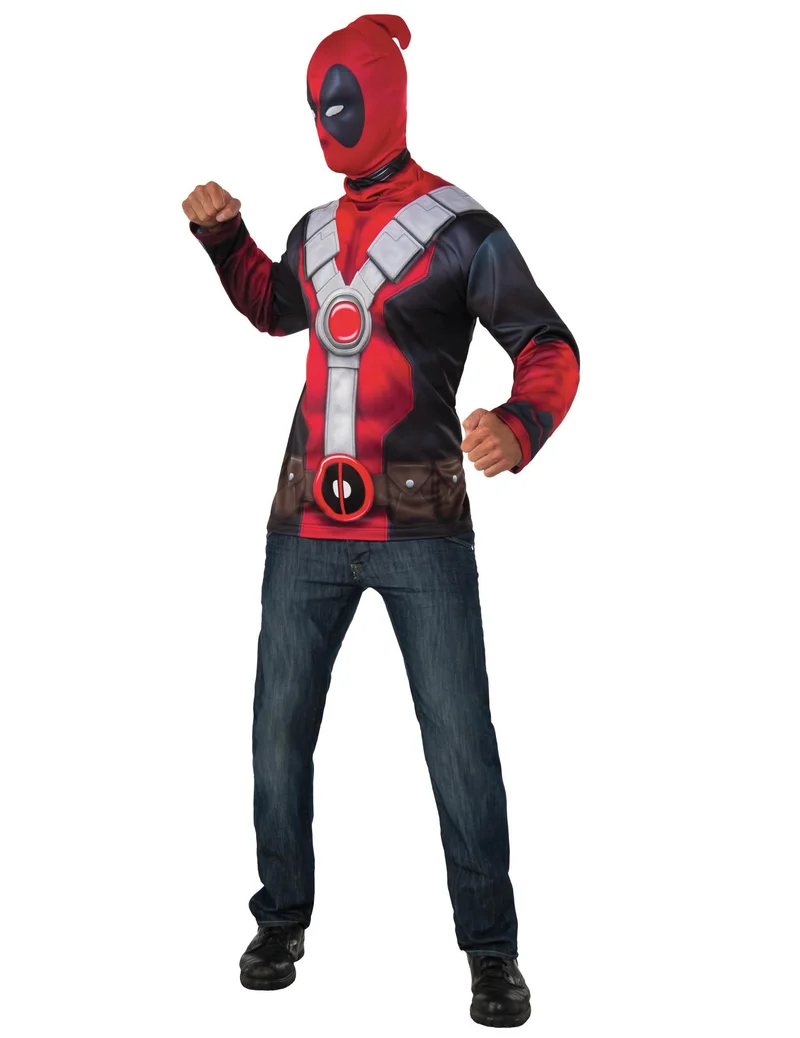 Kostüm T-Shirt mit Strumpfmaske Deadpool™