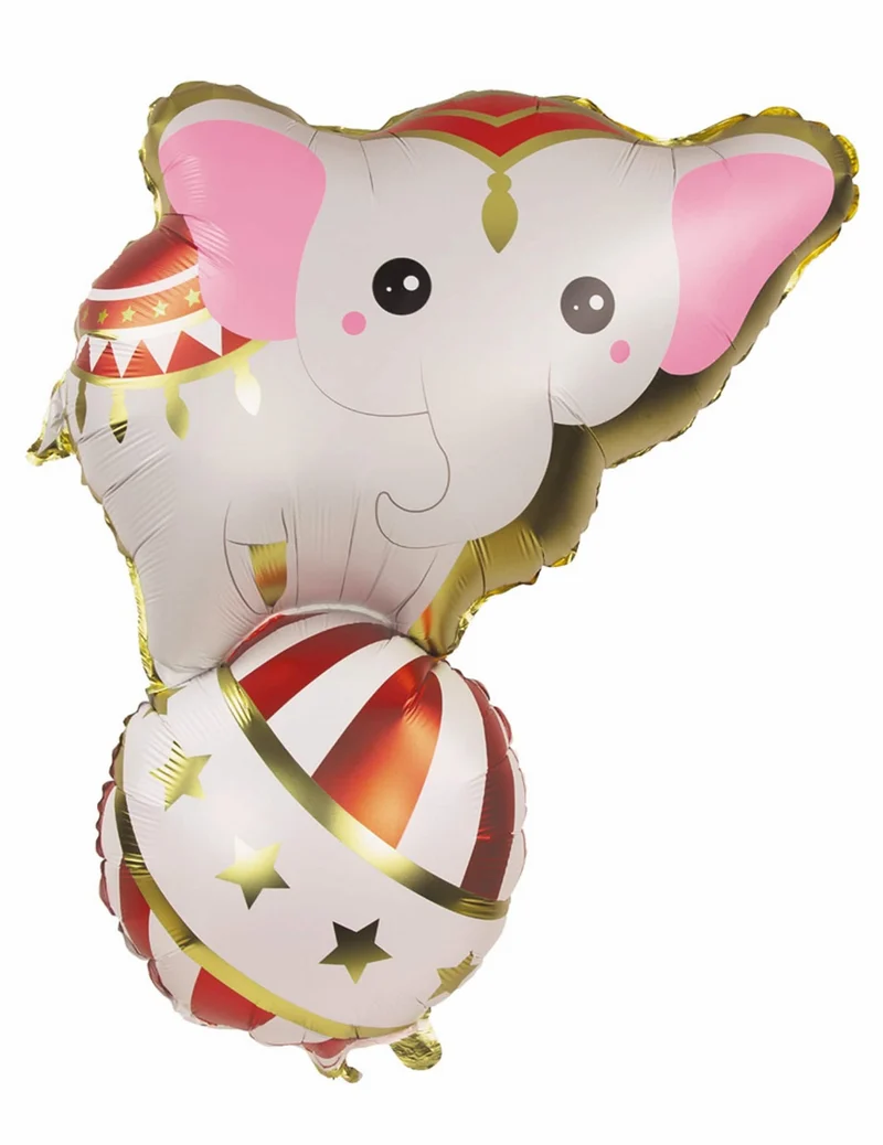 Ballon Aluminium Elefant Zirkus Vintage 78x60 cm