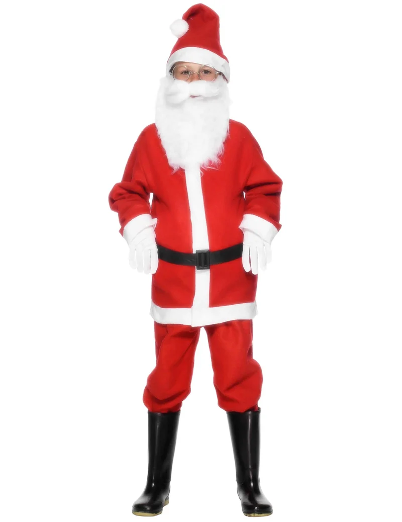 Weihnachtsmann-Kostüm für Jungen 4-teilig