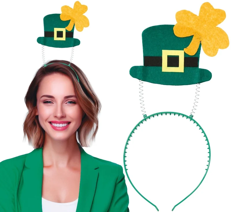 St. Patrick's Day Haarband Hut mit Klee