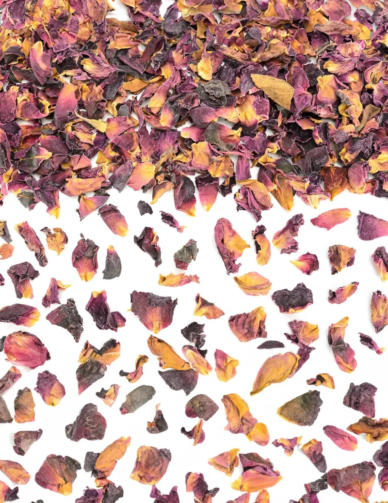 Maxi-Beutel mit getrockneten Naturblumen-Konfetti 400g Rosa und Orange