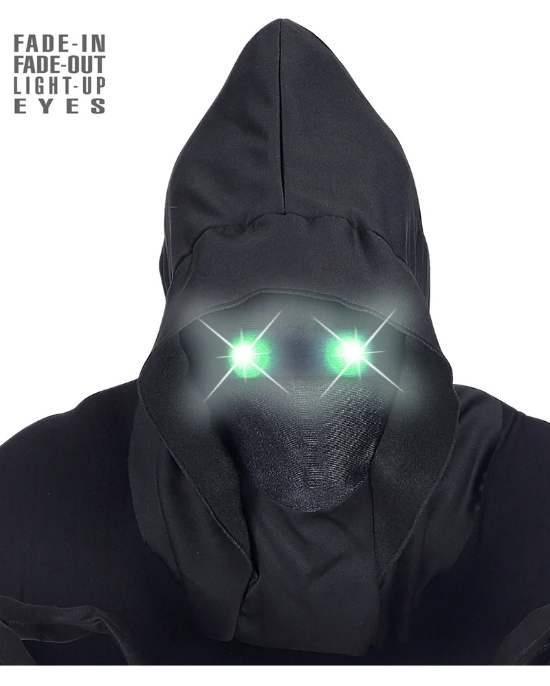 Gesichtslose Maske mit Grünen Leuchtaugen