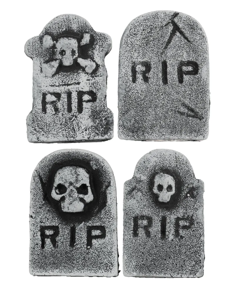 Kleine Halloween Grabsteine 4er Pack