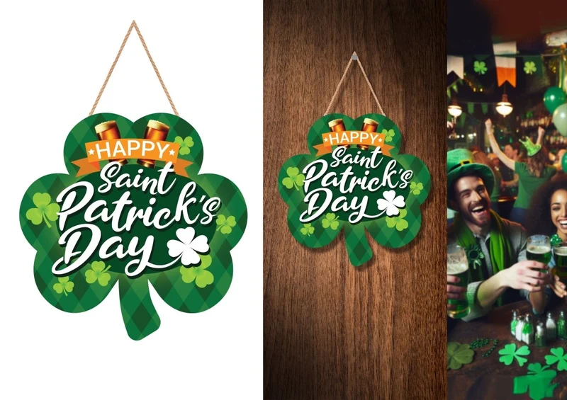 St. Patrick's Day Hängetafel Grün 28cm