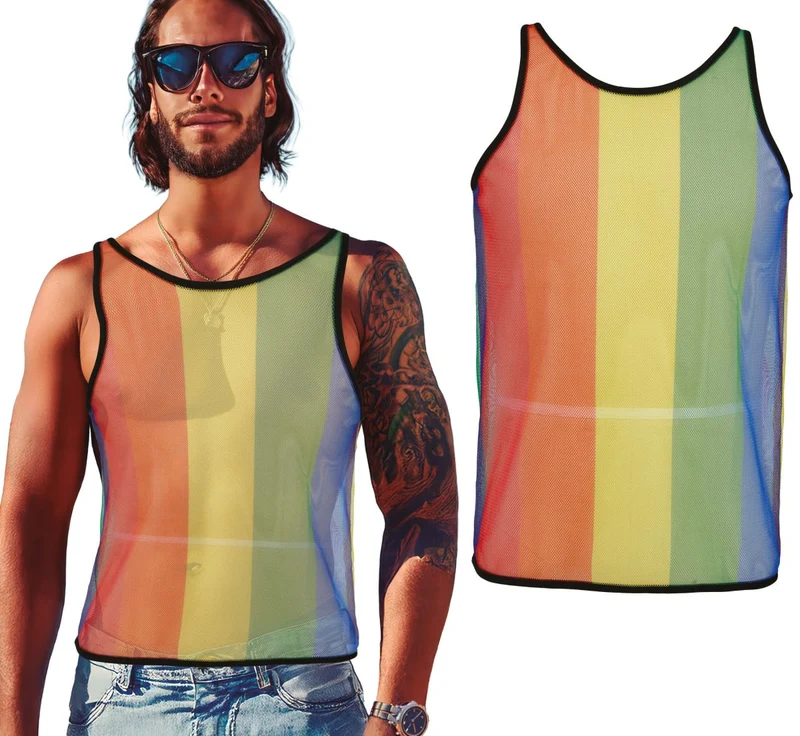 Regenbogen Tank Top Mesh