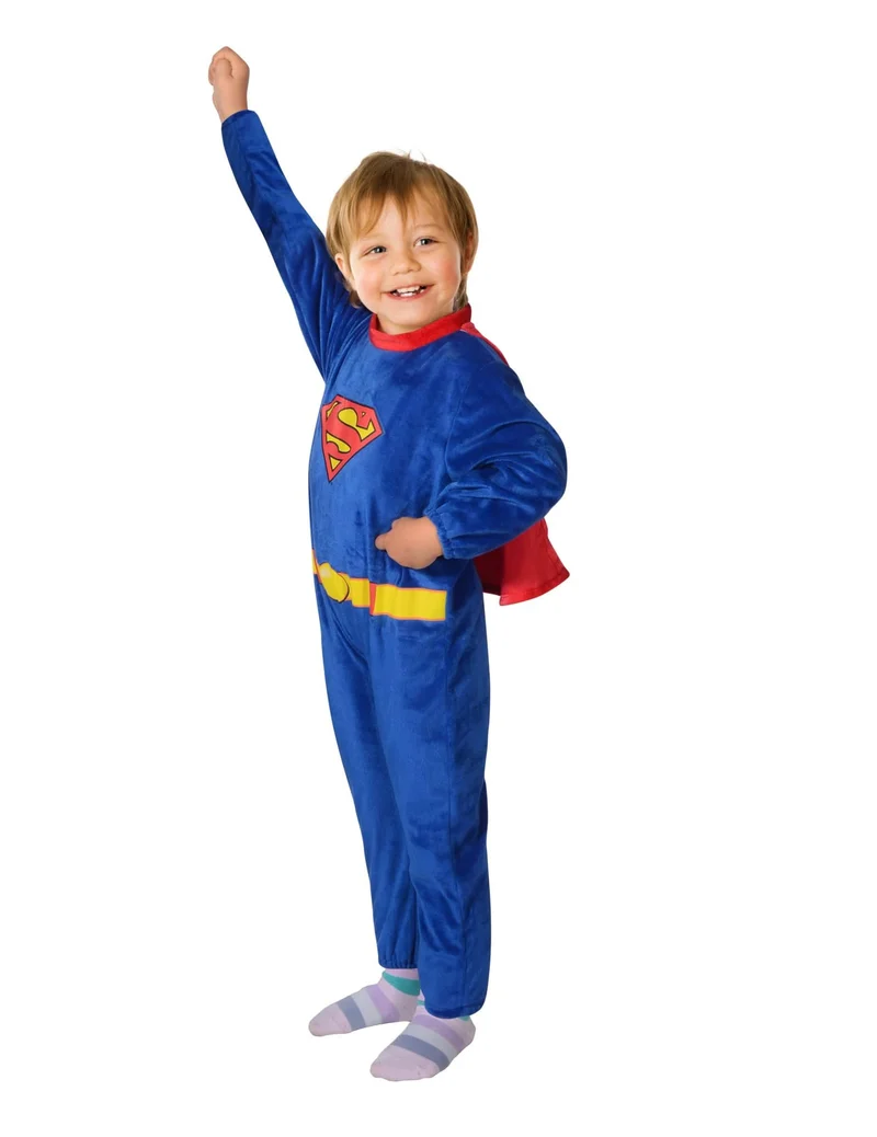Superman™-Kostüm mit Umhang Kleinkinder blau-rot-gelb