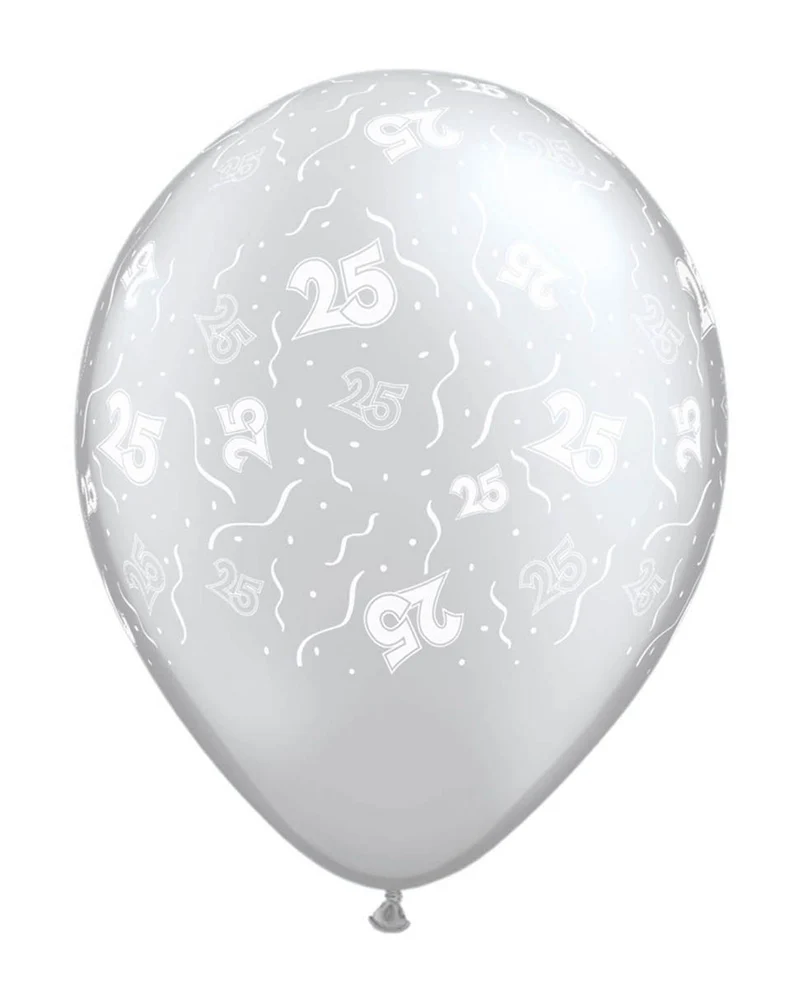5 Luftballons Zahl 25