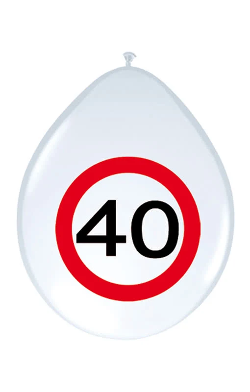 Luftballon Verkehrsschild 40