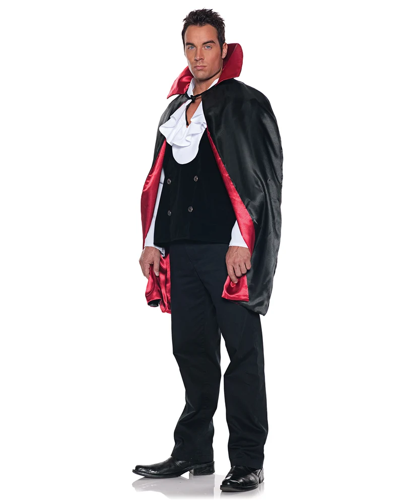 Dracula Wende Cape Schwarz-rot