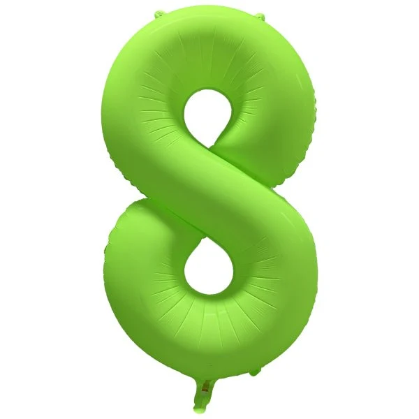 8 Jahre Figur Ballon Neon Grün Leer 86cm
