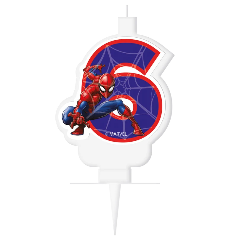 6 Jahre Kerze Spiderman