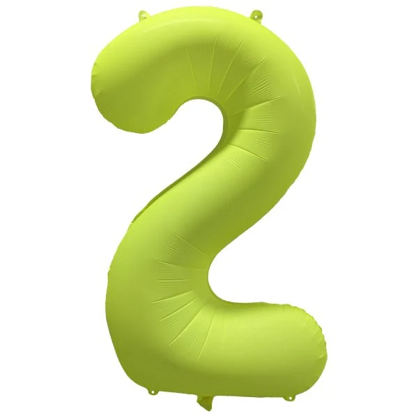 2 Jahre Figur Ballon Neongelb Leer 86cm
