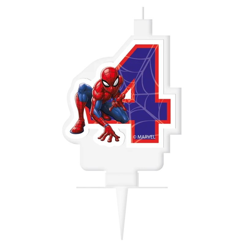 4 Jahre Kerze Spiderman