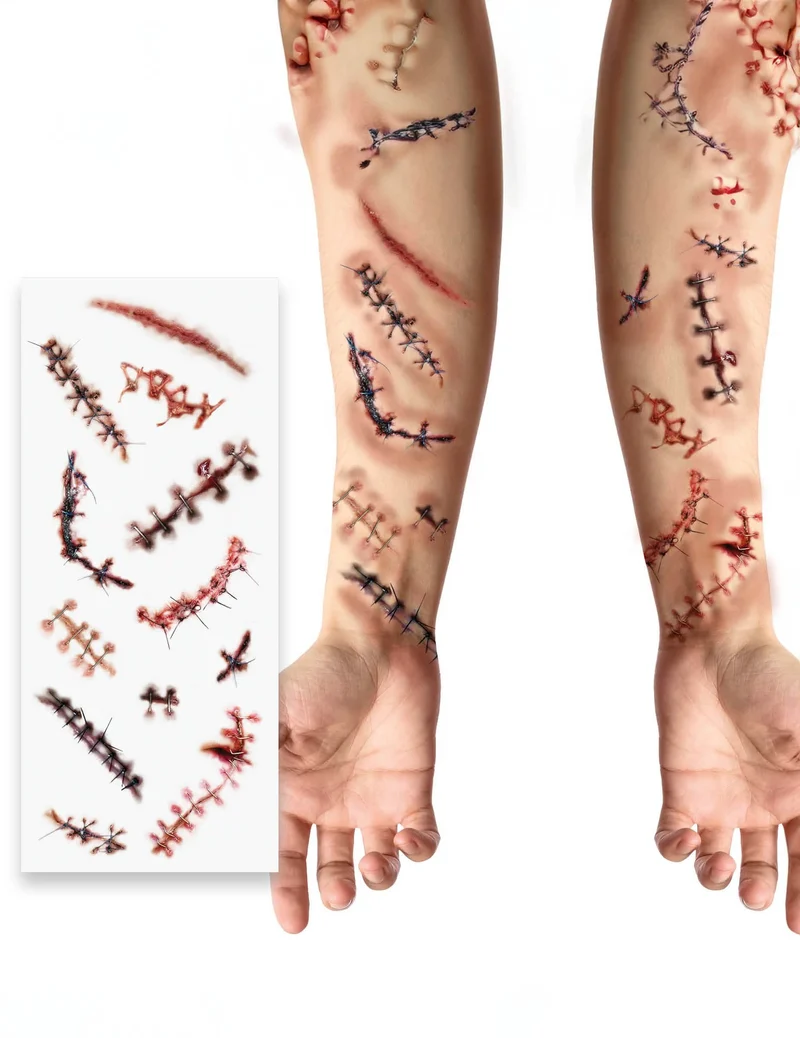 Narben und Nähte Tattoos