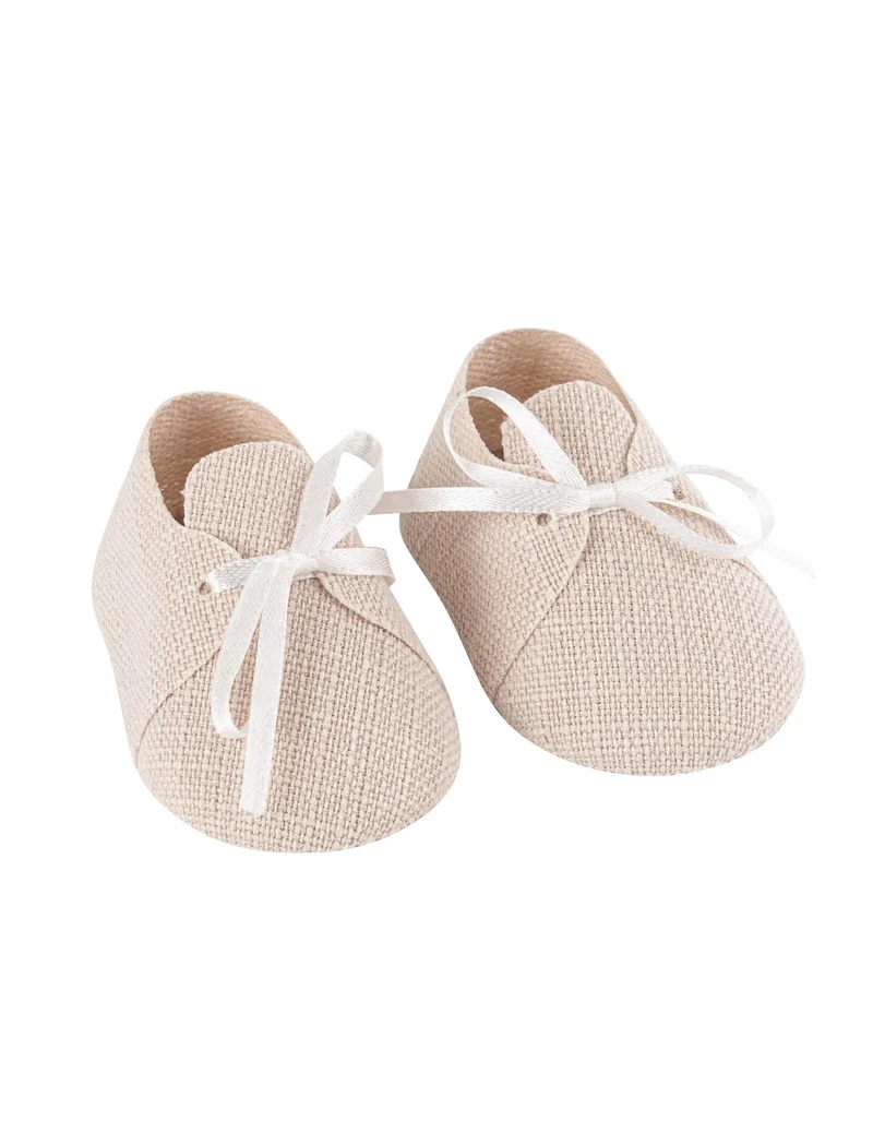2 Baby-Schuh-Behälter 8,5 x 4,5 cm Leinen-Optik