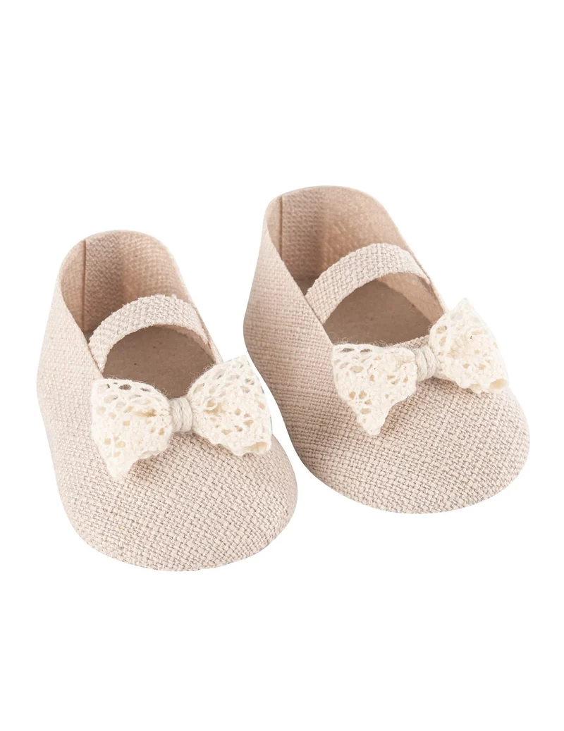 2 Behälter in Form eines Baby-Ballerinas 8,5 x 4,5 cm Creme Leinen-Effekt