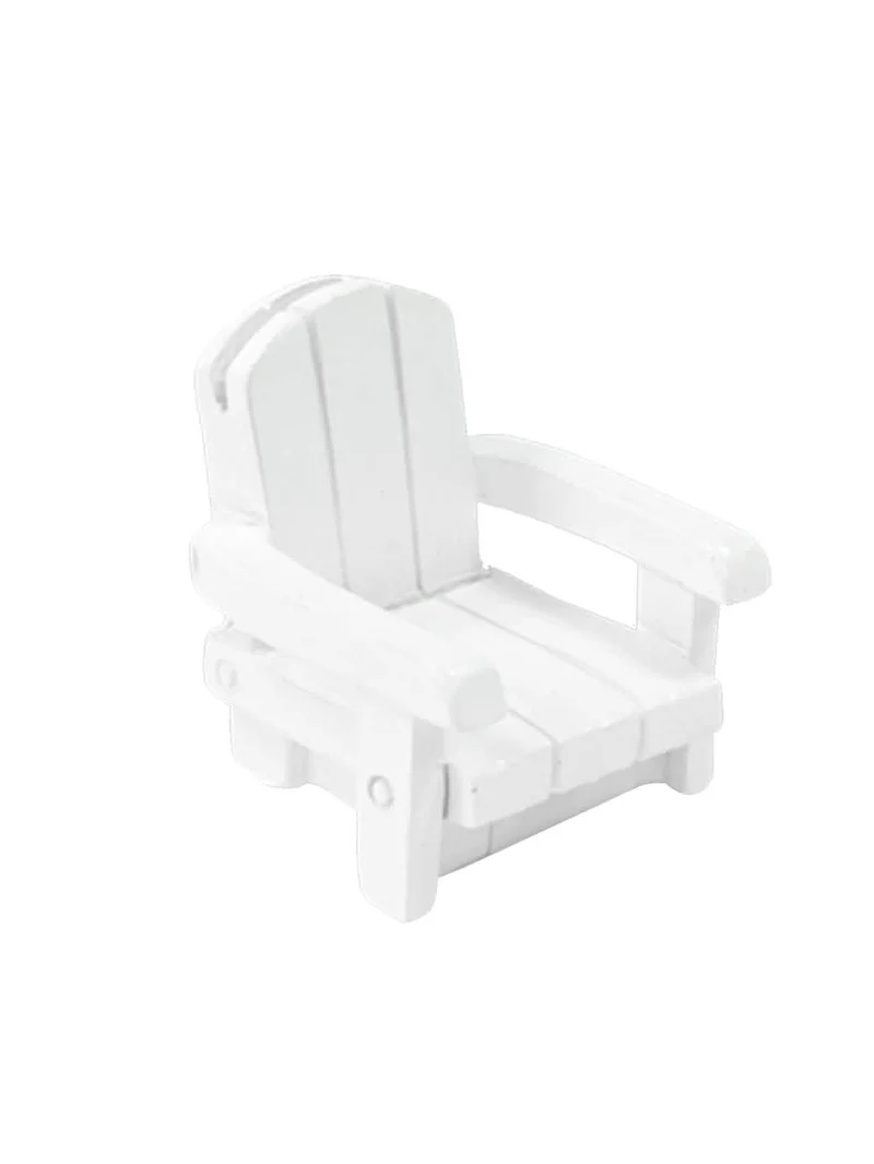 Platzkartenhalter Harz weißer Strandstuhl 4 x 4,5 cm Tischdeko