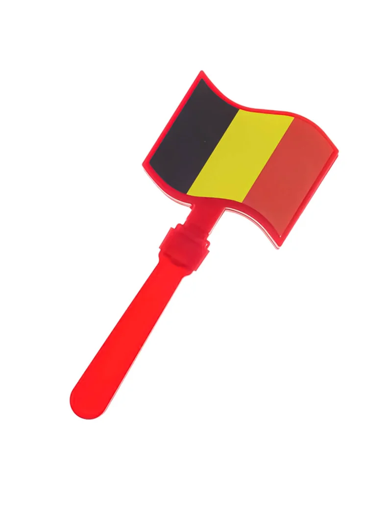 Klatschstab Fanartikel Belgien – Klatsch-Klatsch Fanstab in Schwarz Gelb Rot