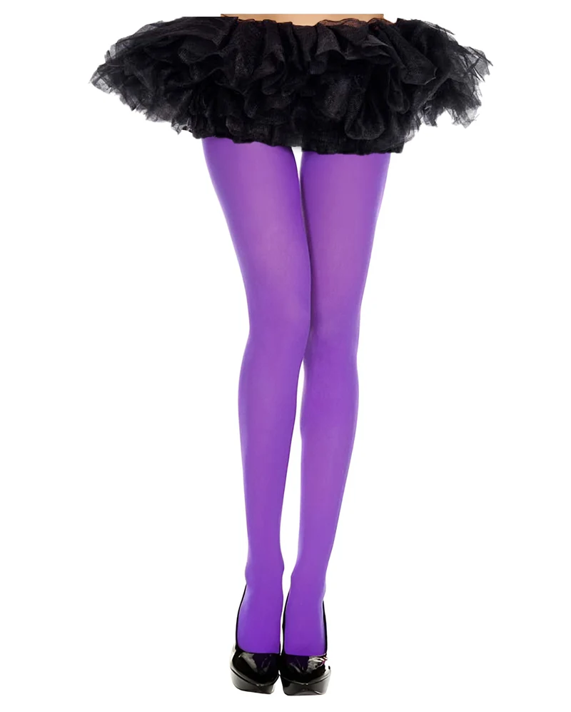Blickdichte Nylon Strumpfhose Violett