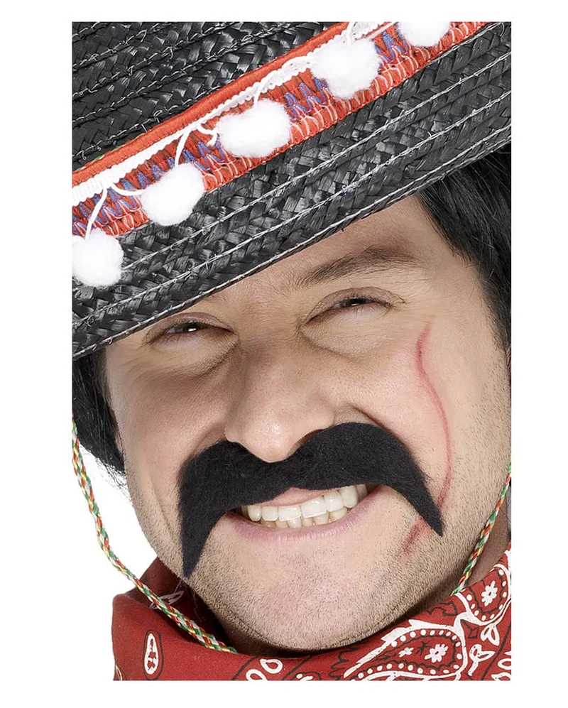 Schwarzer Oberlippenbart Mexican Bandit